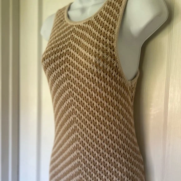 House of Harlow 1960 | Dresses | House Of Harlow 96 Tan Chevron Knit Maxi  Dress Sleeveless Size Small Nwot | Poshmark